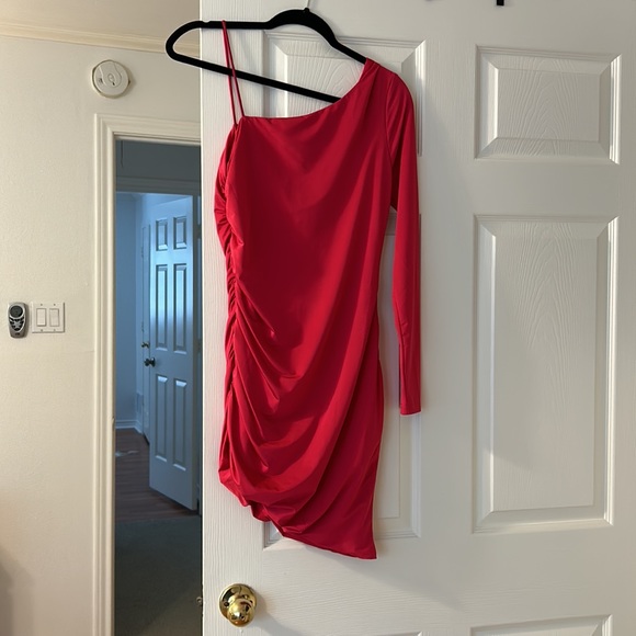 Superdown Pink One Sleeve Dress - Picture 7 of 8